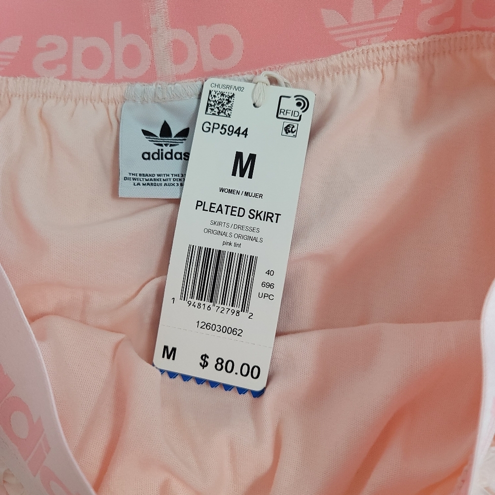 NWT Addidas Original Pleated K-POP MIDI Skirt - Pink - Size M - Picture 6 of 6
